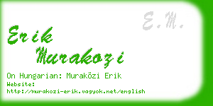 erik murakozi business card